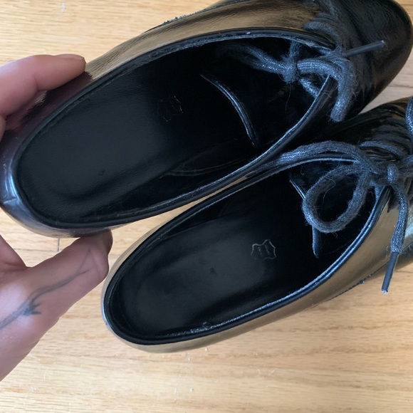 Aldo // Black Patent Oxfords - Picture 7 of 9